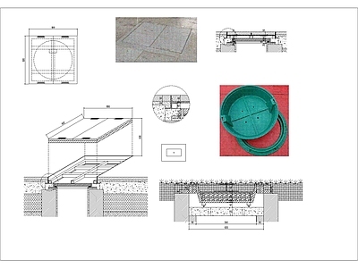住宅市政井盖处理节点图 施工图