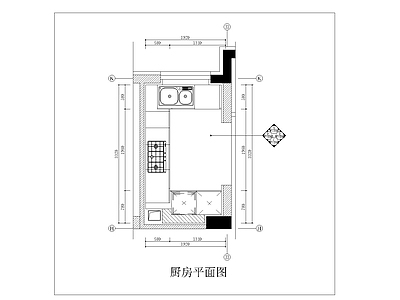 星河湾售楼处厨房室内 施工图