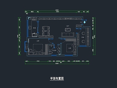 三室两厅平面图 两室一厅 平层