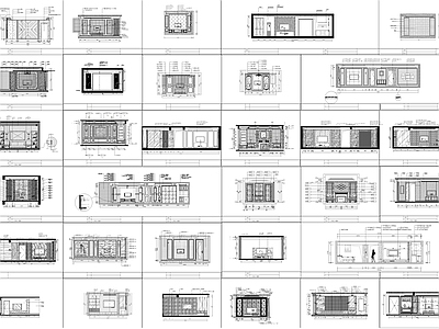 电视背景墙图库 施工图