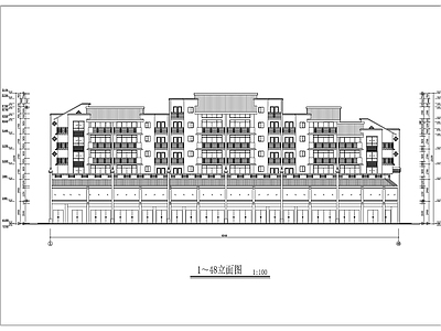 现代商住民居楼 施工图