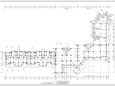 小区1号楼建筑 施工图