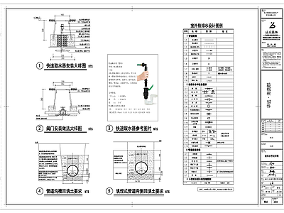 户外给排水节点 施工图