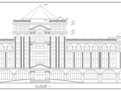 欧式简约宾馆旧改建筑图 施工图