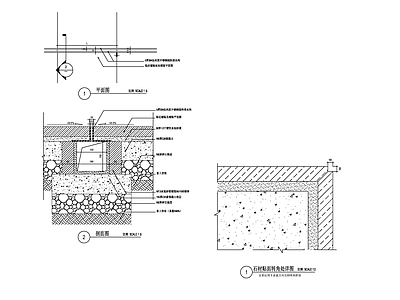 线性排水沟 石材转角节点图 施工图