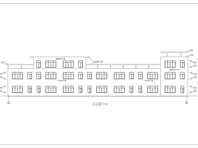 现代城镇沿街商业街建筑 施工图