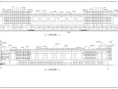 现代大型商业广场建筑 施工图