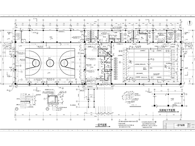 现代体育馆建筑 施工图