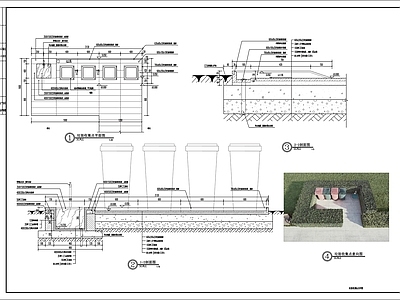 现代垃圾桶详图 施工图 效果图