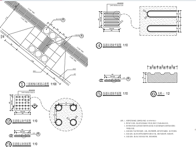 三面坡缘石坡道盲道做法图 施工图