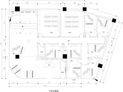 现代音乐培训机构平面 施工图