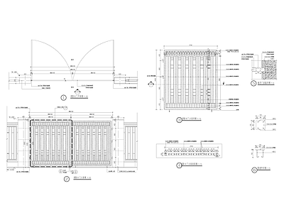 消防铁艺门 施工图 通用节点
