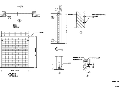 防盗卷帘门大样 施工图