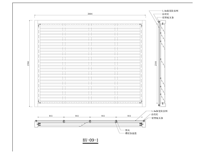 百叶窗安装节点 施工图