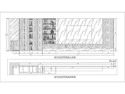 闵行别墅客厅背景墙及门CAD 施工图