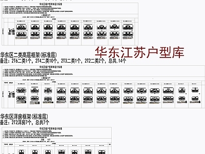 华东江苏户型库 施工图 平层