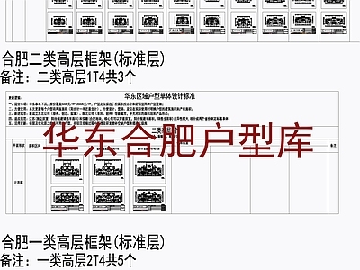 华东合肥户型库 施工图 平层