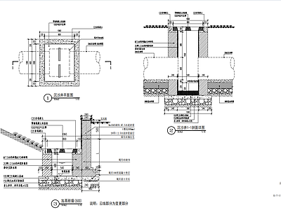沉砂井排水沟节点 施工图