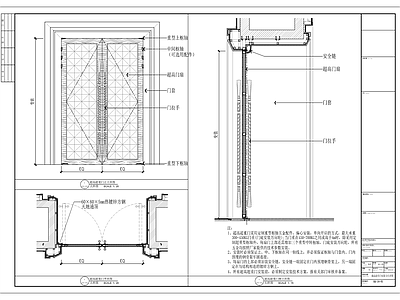酒店超高超重门安装节点 施工图 通用节点