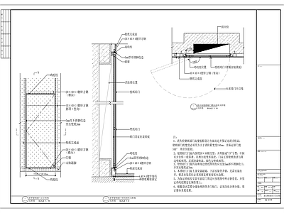 酒店各类消火栓装饰门及管道井装饰门节点 施工图 通用节点