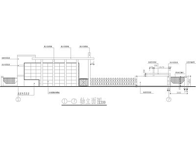 企业大门建筑方案图 施工图