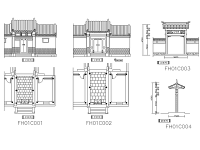 中式古典大门图库