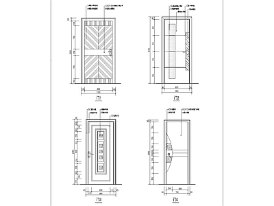 各类装饰门节点 施工图 通用节点