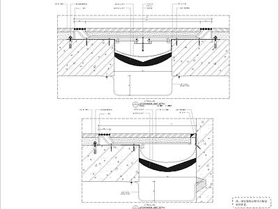 豪华酒店伸缩缝大样图 施工图 建筑通用节点