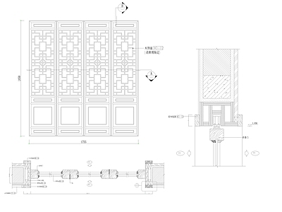 折叠门节点图 施工图