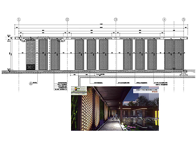 现代长廊详图 施工图
