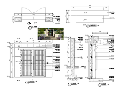 现代门头详图 施工图