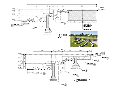 滨水草阶详图 施工图