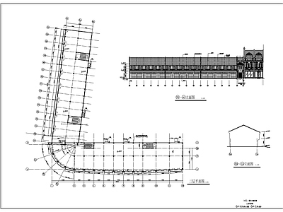 沿街咖啡馆建筑 施工图