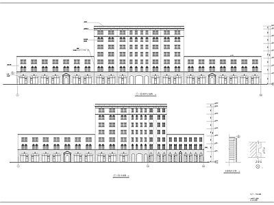 沿街古建筑大戏院建筑 施工图