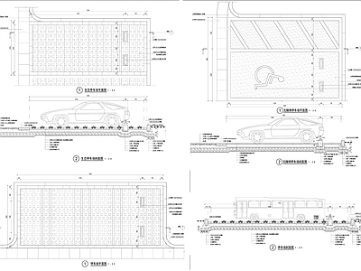 生态停车场无障碍停车场大巴停车场景观 施工图 户外