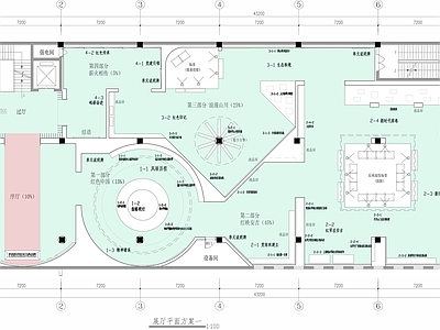 1000平红色党建展厅平面