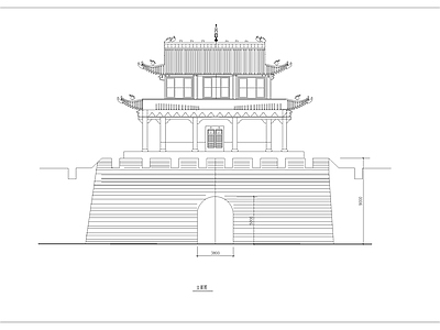 修补长城古建图纸 施工图