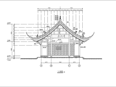 庙宇建筑 施工图