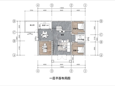 400㎡三层自建房平面布置图