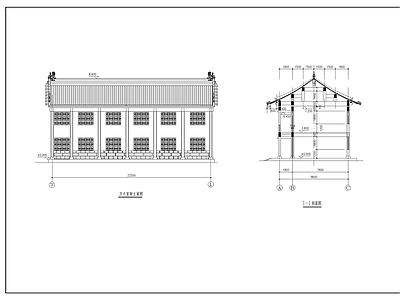 古建群方丈室建筑 施工图