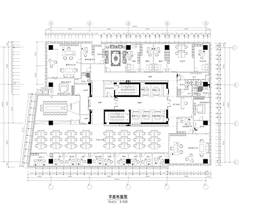 办公空间室内 施工图