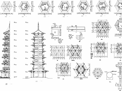 古塔详图 施工图