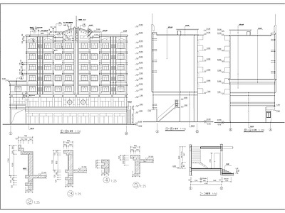 商住楼建筑 施工图