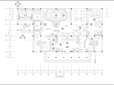 1560㎡汤泉会所室内 施工图