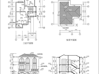 常德市柳叶湖度假区别墅建筑 施工图