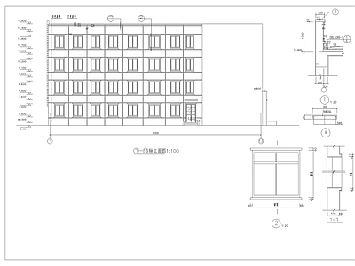 监狱综合办公楼框架结构建筑 施工图