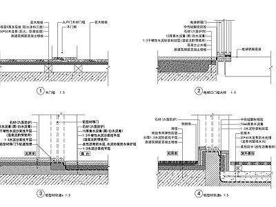 门槛地漏工艺节点 施工图