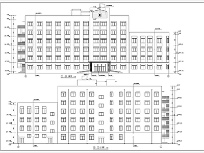 L形检察院办公楼建施 施工图