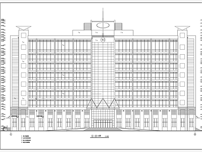 生物公司厂区办公楼建筑 施工图