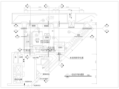 450㎡茶楼 茶室 会所 施工图